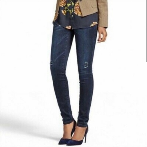 CAbi Denim - CAbi Style #3194 Dark Dusk Curvy Skinny Distressed Jeans- Size 6